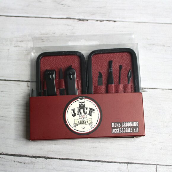Jack the Barber Men's Grooming Set Nail Clippers File Scissors Tweezers - Picture 4 of 5